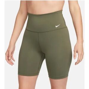 Nike One Dri-FIT Olive Green 7" Inseam Training Biker Shorts, M, NWT